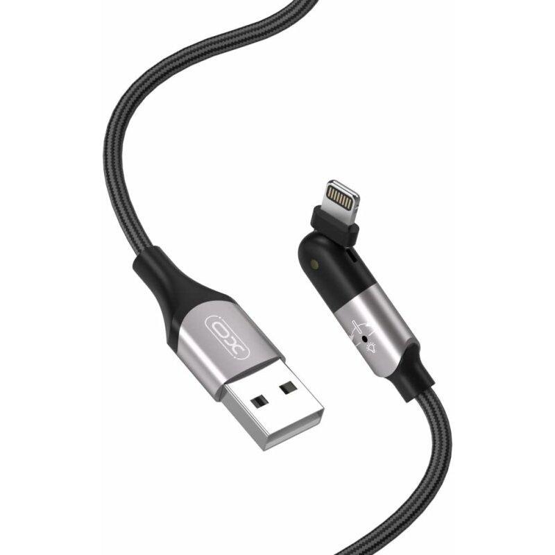 Кабель XO NB176 USB - Lightning 1.2М  2,4А Чорний