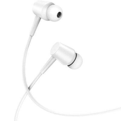 Навушники вакуумні провідні з мікрофоном HF XO EP57 White