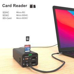 Зарядний пристрій XOKO Power Hub QC-700 7 в 1 GAN 100W, PD, QC, USDB 3.1, HDMI, SD/TF reader (CD00608)