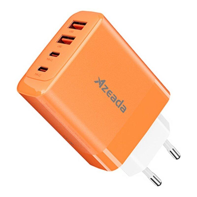 Зарядний пристрій Proda AZEADA Seagulls AZ-19 GaN5 65W USB-A (QC4.0) USB-C (PD3.0) помаранчевий