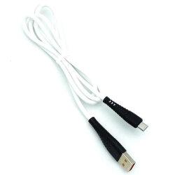 Кабель Denmen D19V Silicone Micro USB 2.4A 1M білий