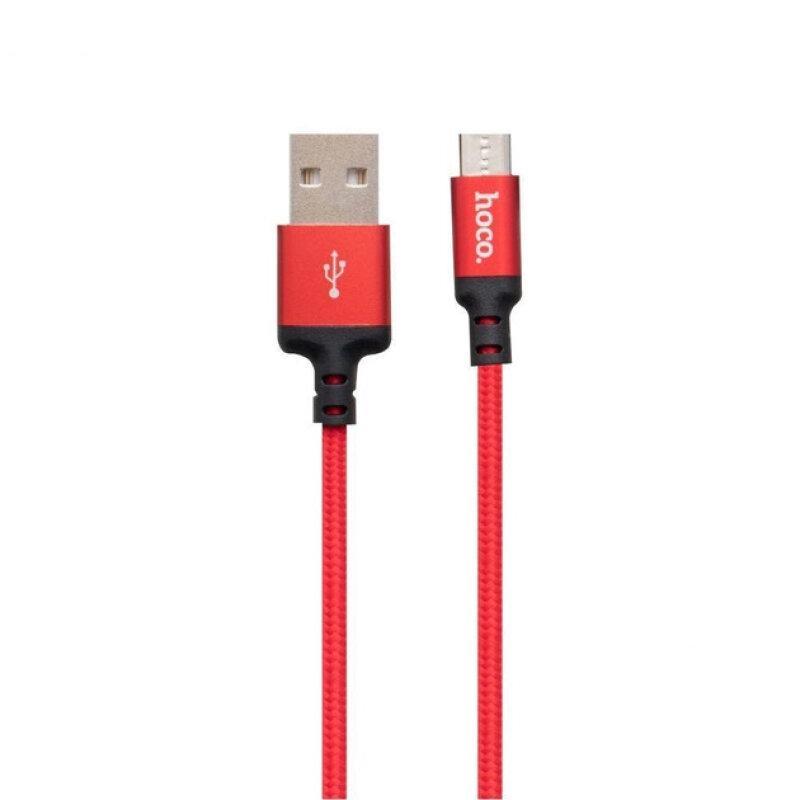 USB кабель Hoco X14 Times Speed MicroUSB RED 1м 2шт