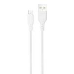 Кабель Denmen  D01V MicroUSB White 1м білий