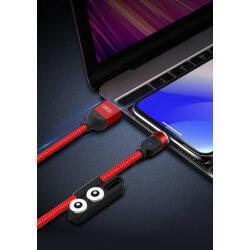 Магнітний кабель XO NB128 3 в 1 (Lightning, Micro USB, Type-C) Червоний