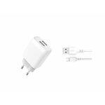 МЗП XO L57 2.4A/2USB + microUSB White