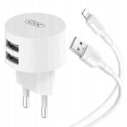 МЗП XO L62 2.4A/2USB + lightning White