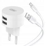 МЗП XO L62 2.4A/2USB + microUSB White