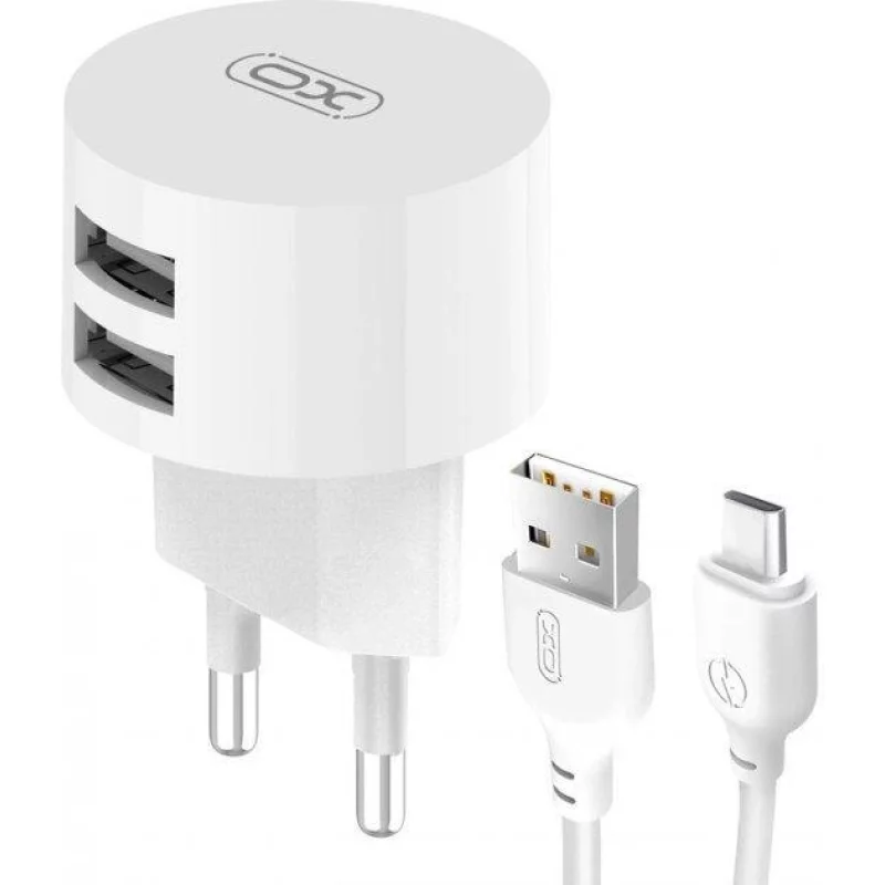 МЗП XO L62 2.4A/2USB + Type-C White