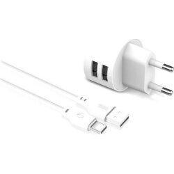 МЗП XO L62 2.4A/2USB + Type-C White