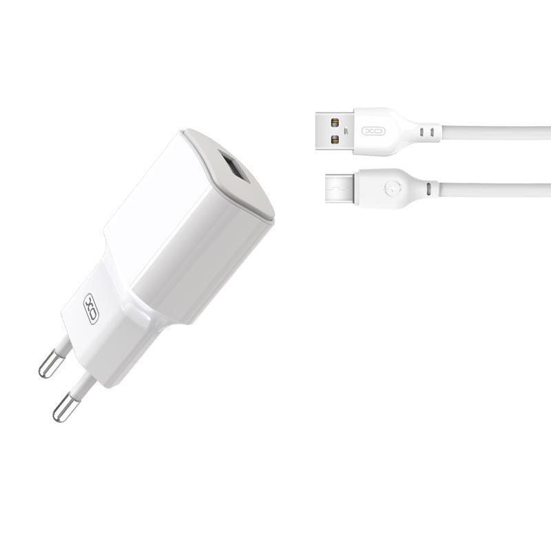 МЗП XO L73 2.4A/1USB + Type-C White