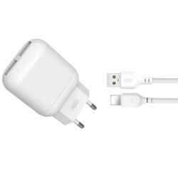 МЗП XO L78 2.4A/2USB + lightning White