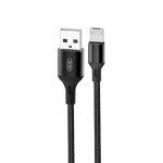 Кабель XO microUSB NB143 Braided 2.4A/1m Black