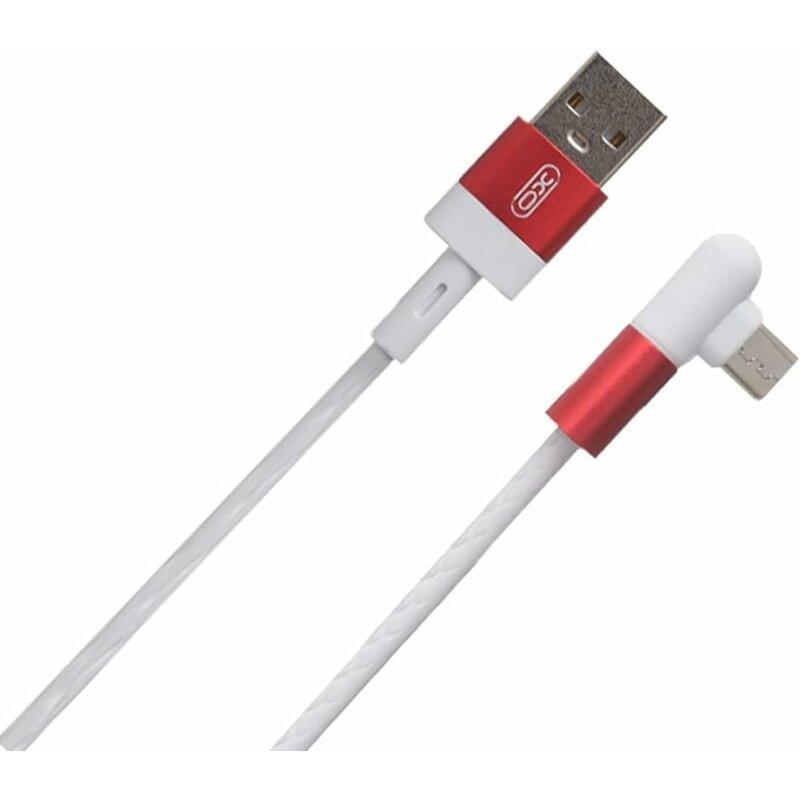 Кабель XO microUSB NB152 Elbow 2.4A/1m White