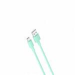 Кабель XO microUSB NB156 2.4A/1m Green