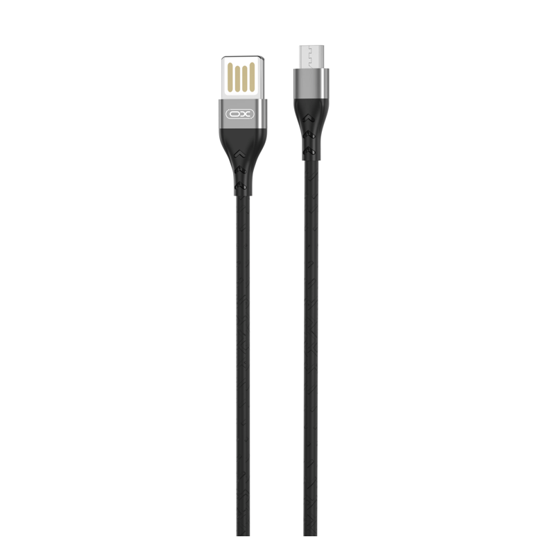 Кабель XO microUSB NB188 Double-side 2.1A/1m Black