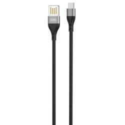 Кабель XO microUSB NB188 Double-side 2.1A/1m Black