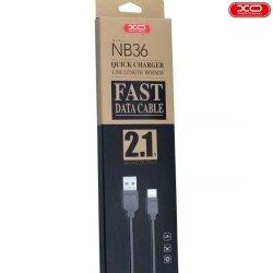 Кабель XO microUSB NB36 2.1A/1m Black