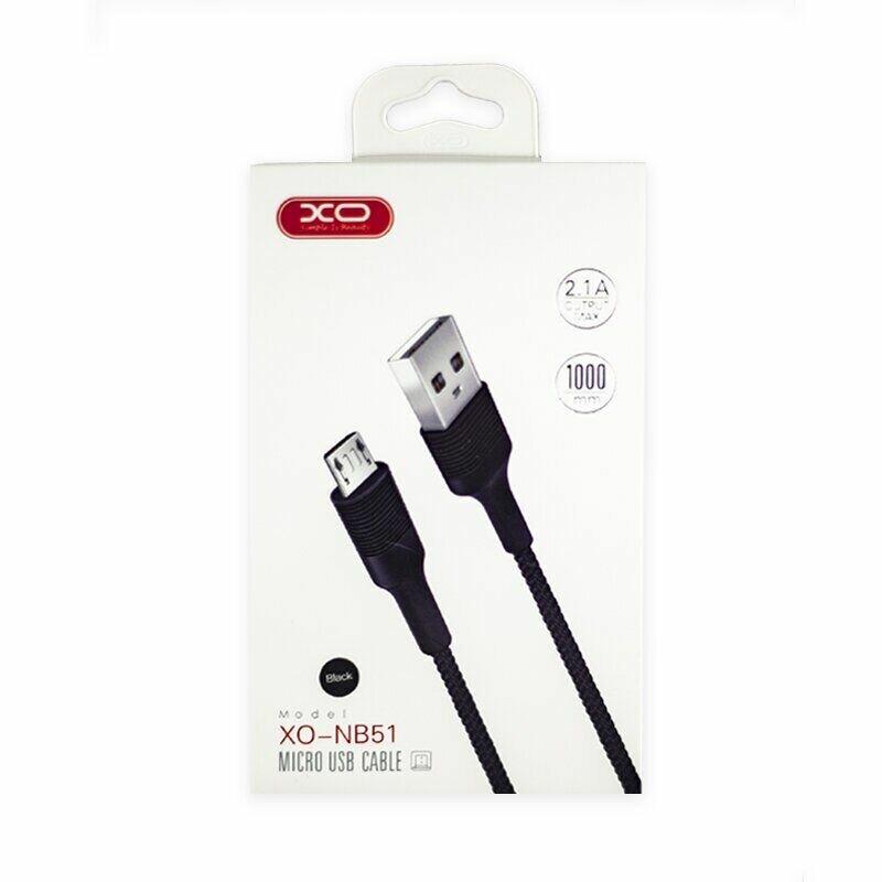 Кабель XO microUSB NB51 2.1A/1m Black