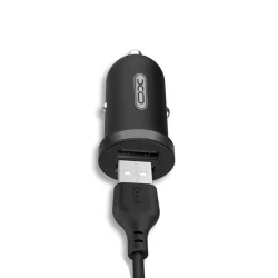 АЗП XO TZ08 2.1A/2 USB + microUSB Black