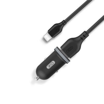 АЗП XO TZ08 2.1A/2 USB + Type-C Black