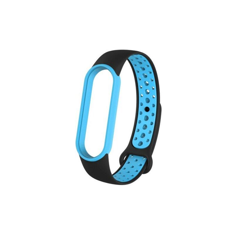 Ремінець силіконовий XOKO Sport для Xiaomi Mi Band 5/6/7 Black/Blue