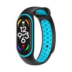 Ремінець силіконовий XOKO Sport для Xiaomi Mi Band 5/6/7 Black/Blue