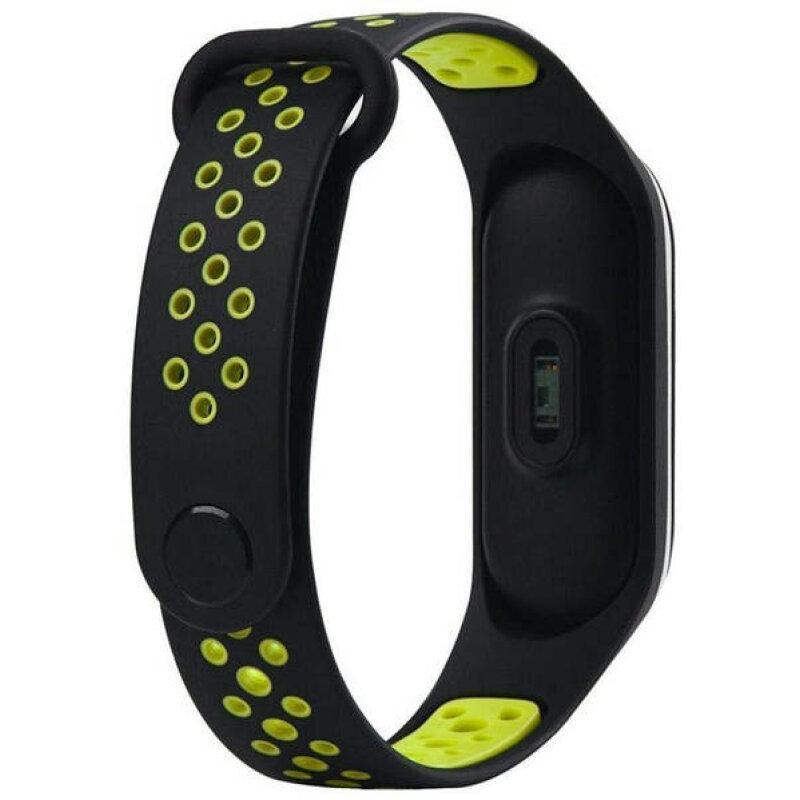 Ремінець силіконовий XOKO Sport для Xiaomi Mi Band 5/6/7 Black/Green