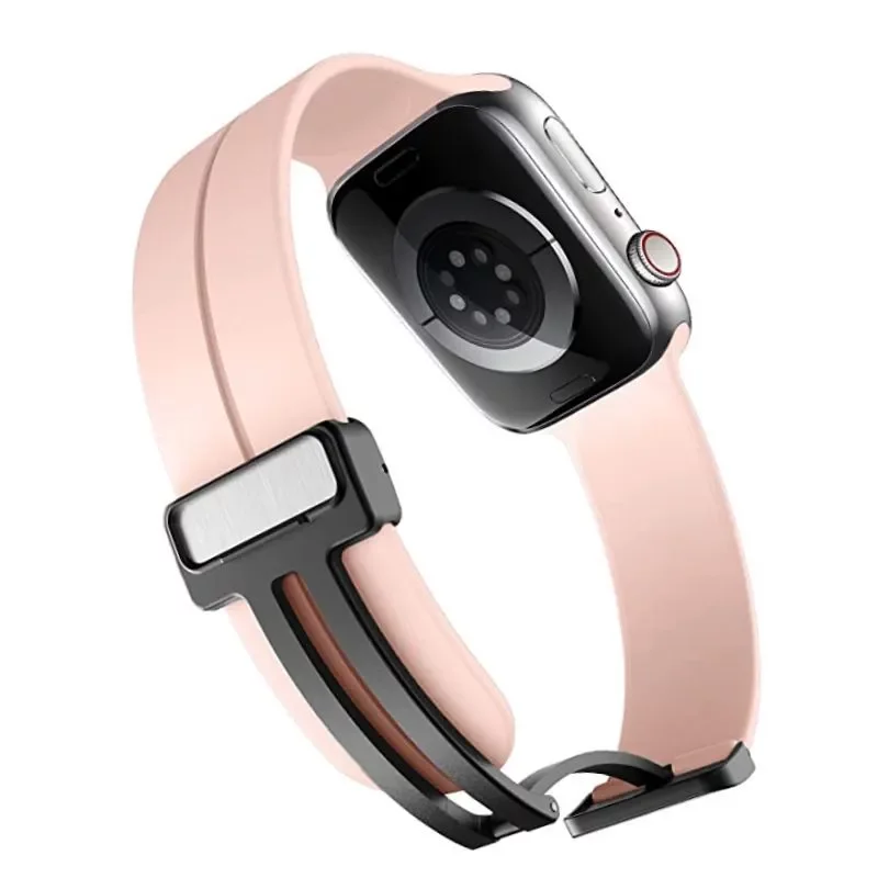 Ремінець ХОКО з магнітною пряжкою для Apple Watch 42/44/45/49 мм Pink