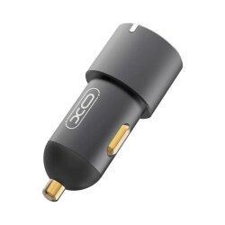 Автомобільний зарядний пристрій XO CC45 1 USB QC 3.0 + 2 Type-C PD (60W) Black