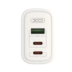 Мережевий зарядний пристрій PD XO CE04 45W/1 USB + 2 USB-C 65W + кабель Type-C White