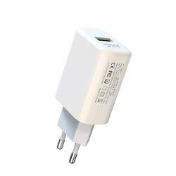 Мережевий зарядний пристрій QC 3.0 XO L85 18W/1USB + microUSB White