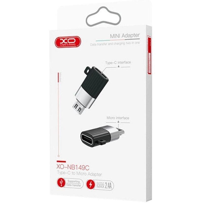 Перехідник XO NB149C Type-C to microUSB Black