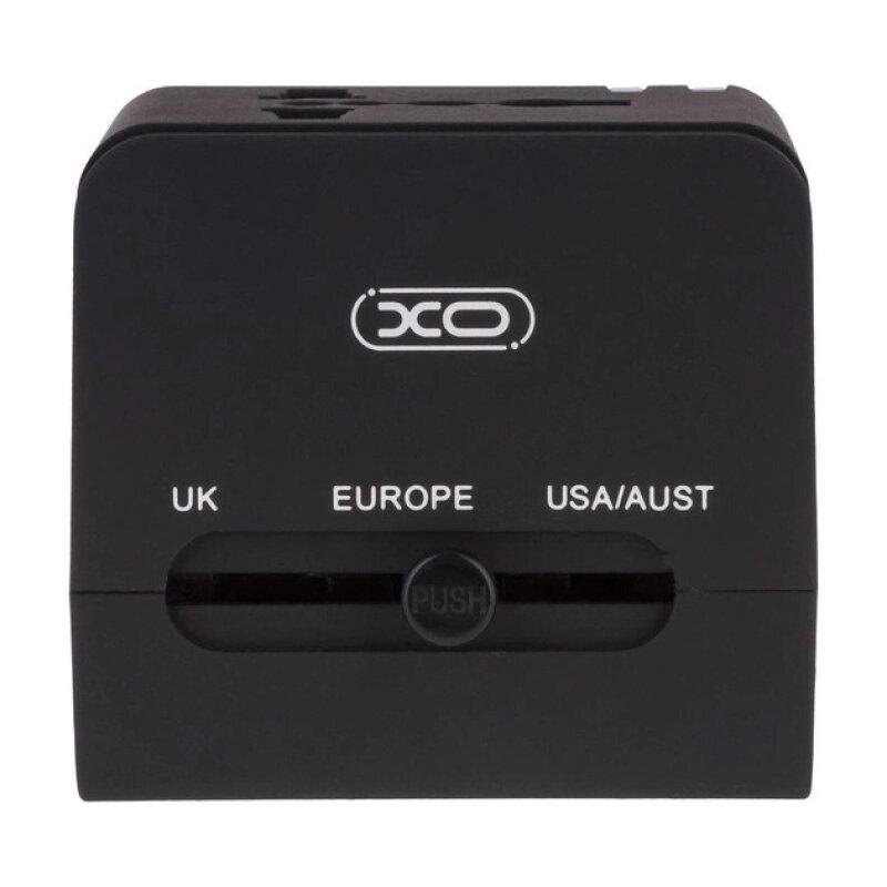 Мережевий фільтр Adapter XO WL-01 EU-US-UK Black