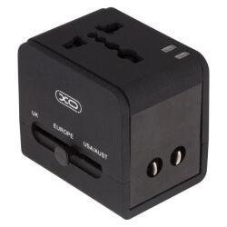 Мережевий фільтр Adapter XO WL-01 EU-US-UK Black