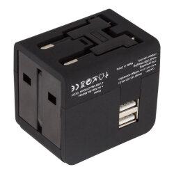 Мережевий фільтр Adapter XO WL-01 EU-US-UK Black