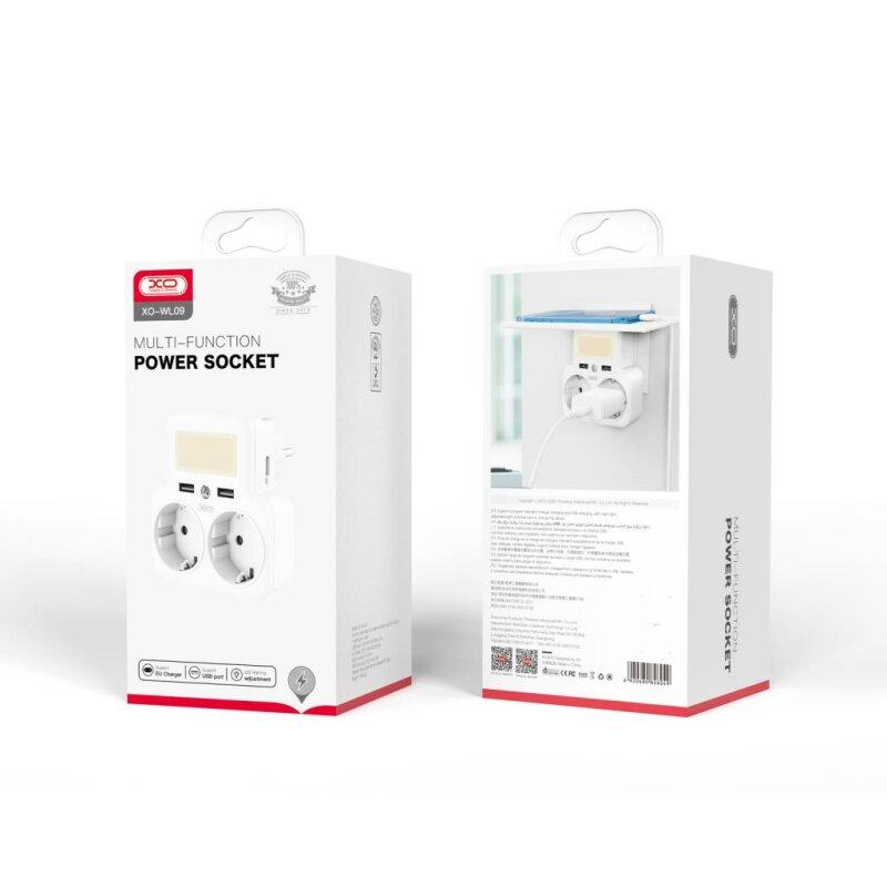 Мережевий фільтр Adapter XO WL-09 EU 2AC+2USB White