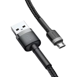 Кабель Baseus Cafule Cable USB for Micro 1.5A 2.0 м Grey/Black (CAMKLF-CG1)