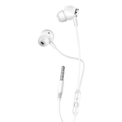Вакуумні провідні навушники з мікрофоном XO EP58 (Mini Jack 3.5 mm), White