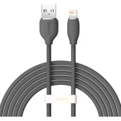 Кабель Baseus Jelly Liquid Silica Gel Fast Charging Data Cable USB to iP 2.4A 1.2 м Black (CAGD000001)