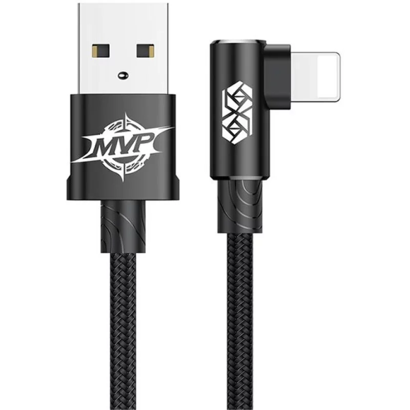 Кабель Baseus MVP Elbow Type Lightning USB 2 A 1 м Black (CALMVP-01)