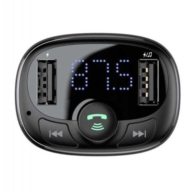 FM трансмітер Baseus T Shaped S-09A Car Blyetooth MP3 (CCMT-000001) Black - Зображення 4