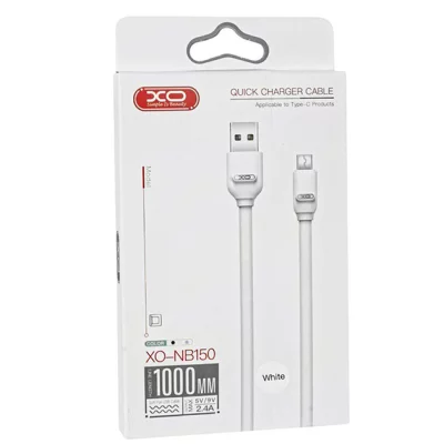 Кабель USB XO NB150 Micro USB (2.4A) (1M) Білий