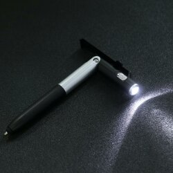 Стилус-ручка тримач XOKO для ємкісних екранів ST-100 LED-ліхтар Чорна