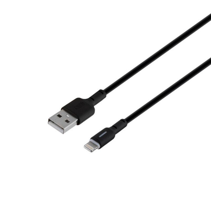 Кабель XO NB112 3A Fast Charging USB Cable Lightning 1 м Black - Зображення 2