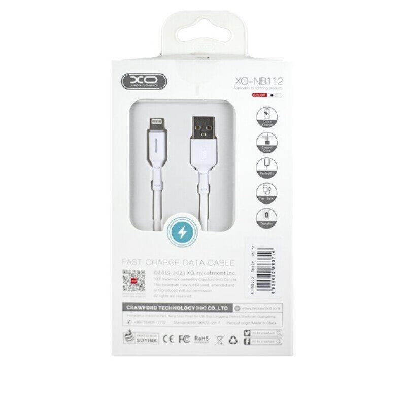 Кабель XO NB112 3A Fast Charging USB Cable Lightning 1 м White