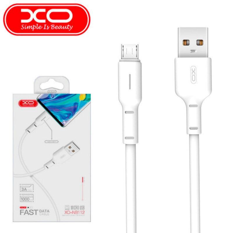 Кабель XO NB112 3A Fast Charging USB Cable Micro 1 м White - Зображення 3