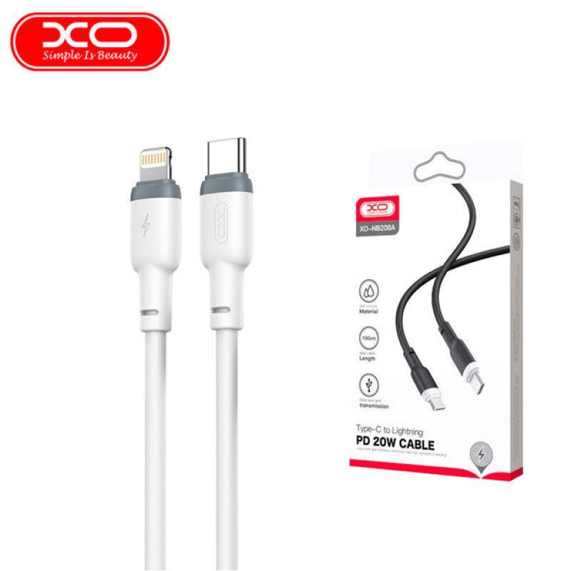 Кабель XO PD Type-C to Lightning NB208A Liquid Silicone 20W 1m White - Зображення 4