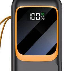 Powerbank Denmen DP32 50000 mAh 22,5W з кабелями, ліхтарем чорний