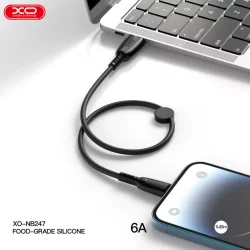 Кабель заряджання XO NB247 USB to Lightning (6А) (0.25M) швидка зарядка для iOS пристроїв