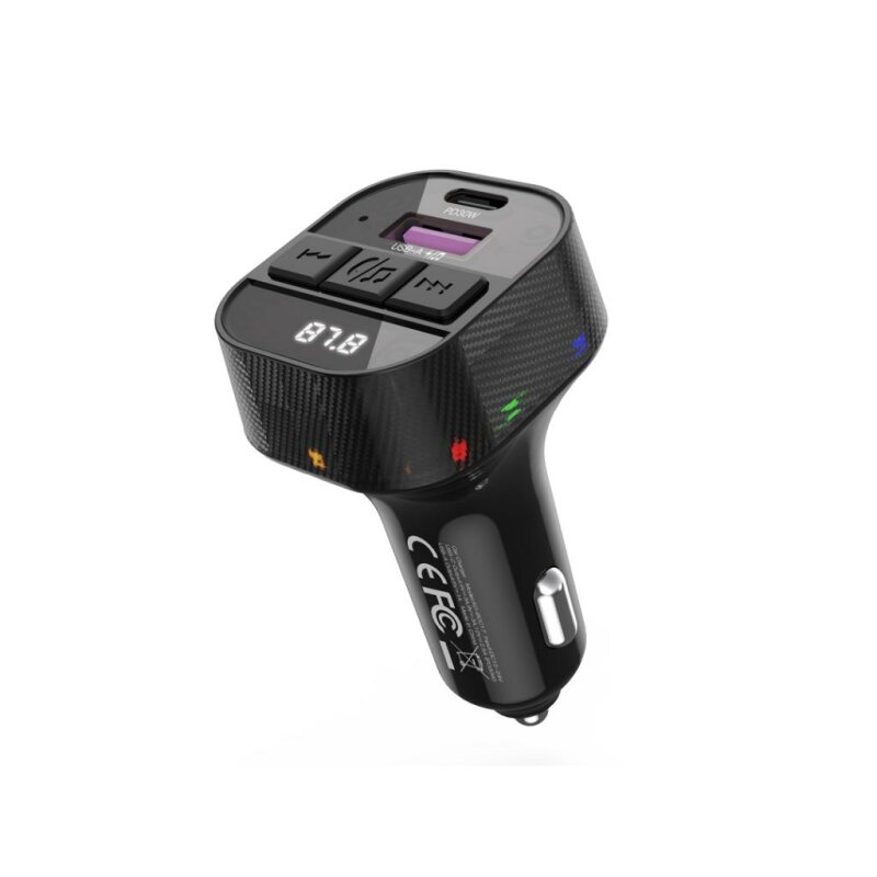 FM Transmitter BCC17 Smart Bluetooth MP3 A+C Dual Port PD30W Car Charger - Зображення 3